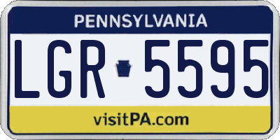 PA license plate LGR5595