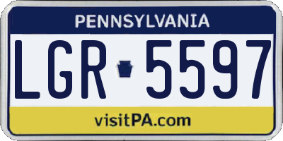 PA license plate LGR5597