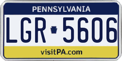 PA license plate LGR5606