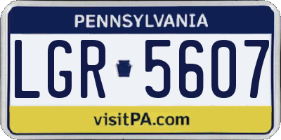 PA license plate LGR5607