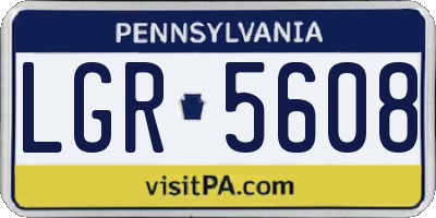 PA license plate LGR5608