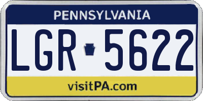 PA license plate LGR5622