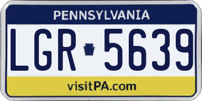 PA license plate LGR5639