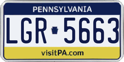 PA license plate LGR5663