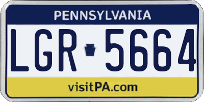 PA license plate LGR5664