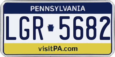 PA license plate LGR5682