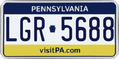 PA license plate LGR5688