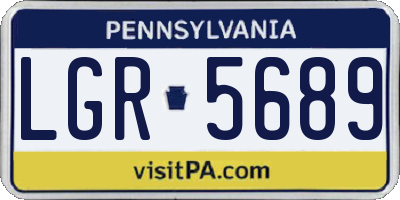 PA license plate LGR5689