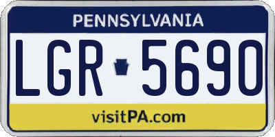 PA license plate LGR5690