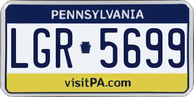 PA license plate LGR5699