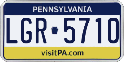 PA license plate LGR5710