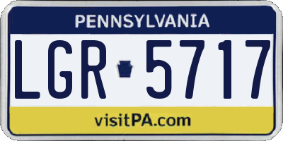 PA license plate LGR5717