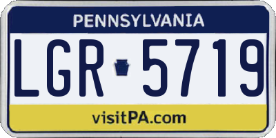 PA license plate LGR5719