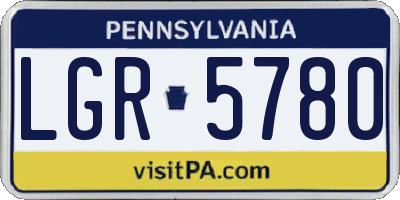 PA license plate LGR5780