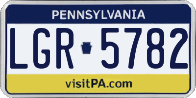 PA license plate LGR5782