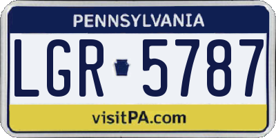 PA license plate LGR5787