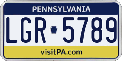 PA license plate LGR5789