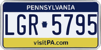 PA license plate LGR5795