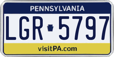 PA license plate LGR5797