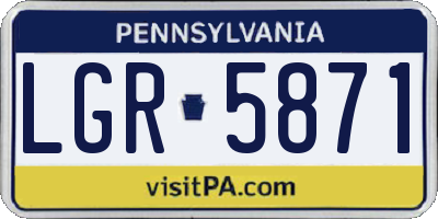 PA license plate LGR5871
