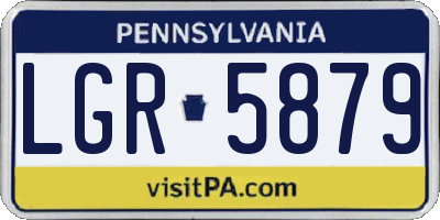 PA license plate LGR5879