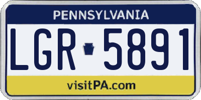 PA license plate LGR5891