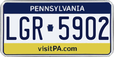 PA license plate LGR5902