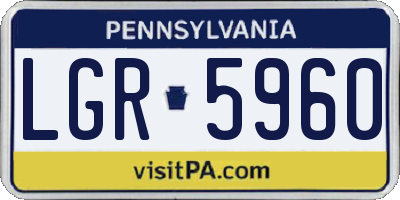 PA license plate LGR5960
