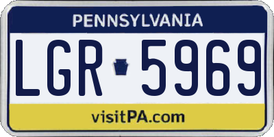 PA license plate LGR5969