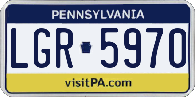PA license plate LGR5970