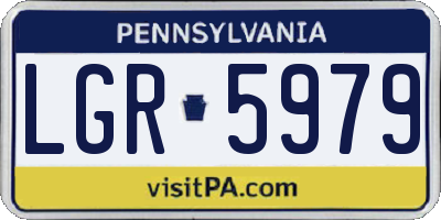 PA license plate LGR5979