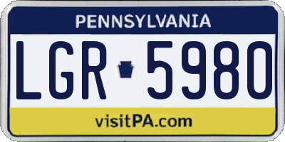 PA license plate LGR5980