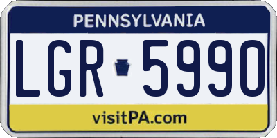 PA license plate LGR5990