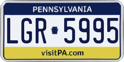 PA license plate LGR5995