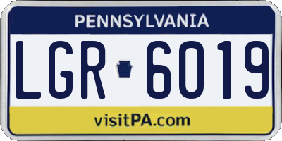 PA license plate LGR6019