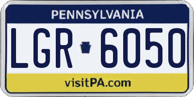 PA license plate LGR6050