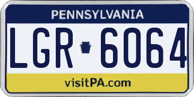 PA license plate LGR6064