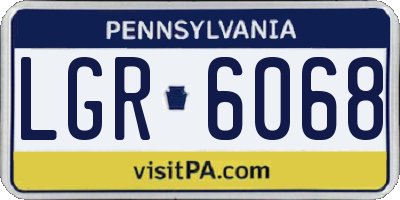 PA license plate LGR6068