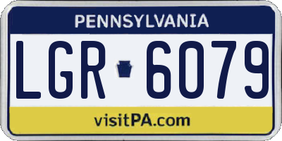PA license plate LGR6079