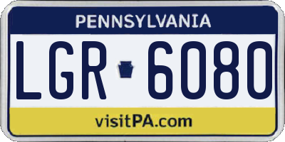 PA license plate LGR6080