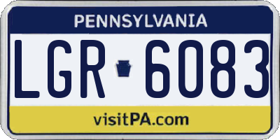 PA license plate LGR6083