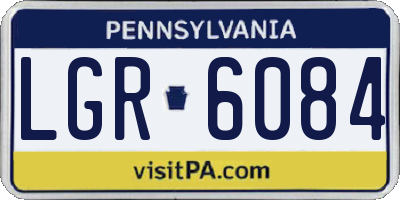 PA license plate LGR6084