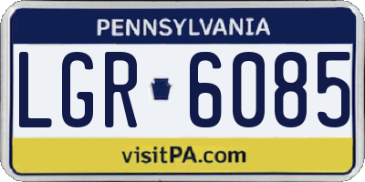 PA license plate LGR6085