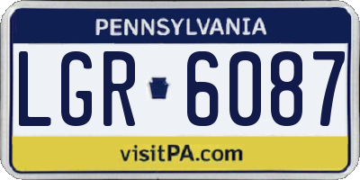 PA license plate LGR6087