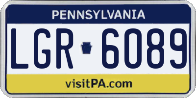 PA license plate LGR6089