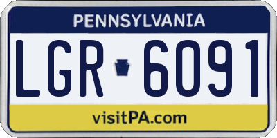 PA license plate LGR6091