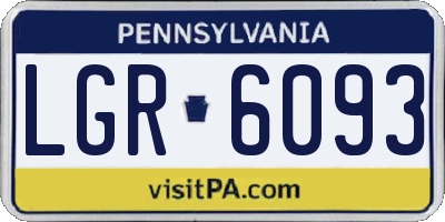 PA license plate LGR6093