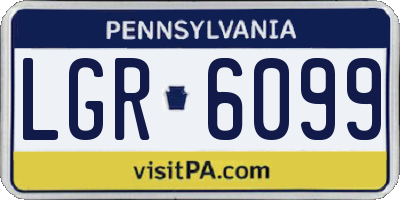 PA license plate LGR6099