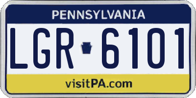 PA license plate LGR6101