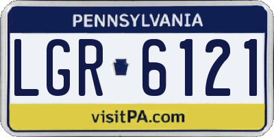 PA license plate LGR6121